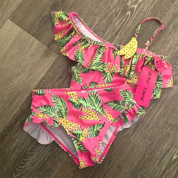 Betsey Johnson Other - NEW!!!  2pc BESTEY JOHNSON SPARKLYGIRLS 6 TANKINI WITH RUFFLES UPF 5O+